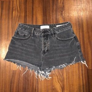Pacsun mid rise black jean shorts